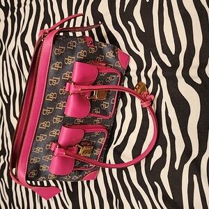 Donney&Bourke pink and Blue jeans Designer Women's Bag